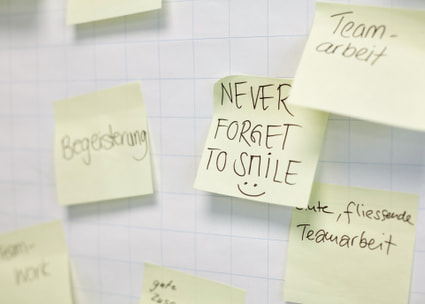 Post it Zettel mit Notizen